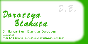 dorottya blahuta business card